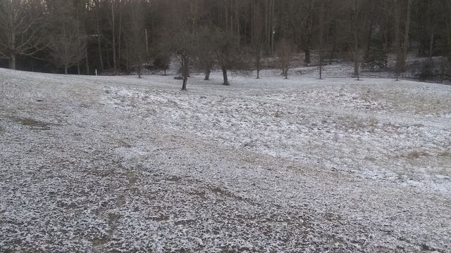 Light snow falls in north Georgia mountains
