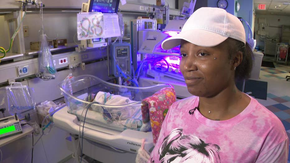 Mom talks in NICU