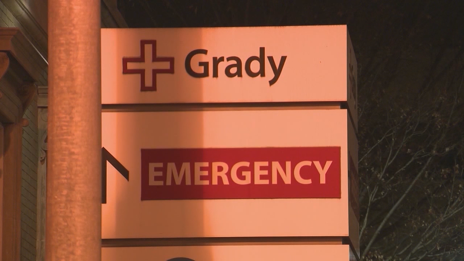 Grady Hospital emergency sign