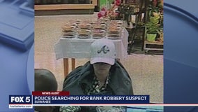 Suwanee police searching for bank robbery suspect