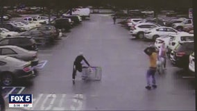 Caught on camera: Shopping cart ends police foot chase