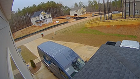 Amazon truck caught on camera hitting Covington home