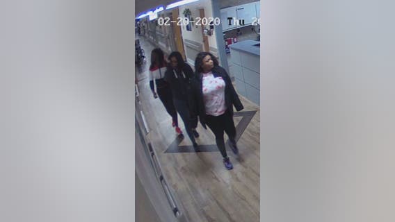 Deputies search for trio of women after nurse's wallet was stolen