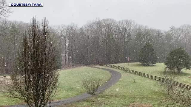 Watch the snowfall in north Georgia