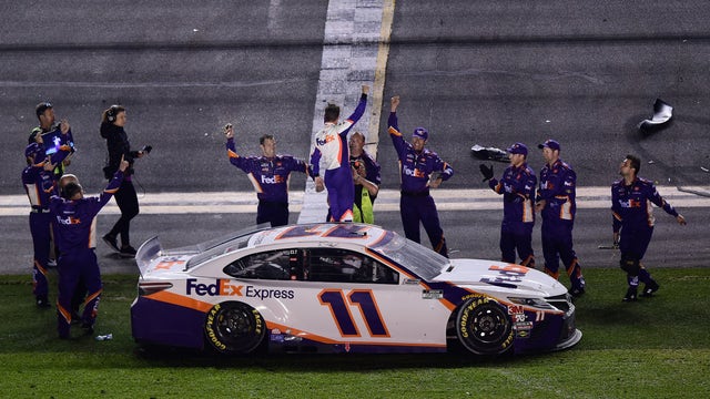 Denny Hamlin wins third Daytona 500, Newman hospitalized