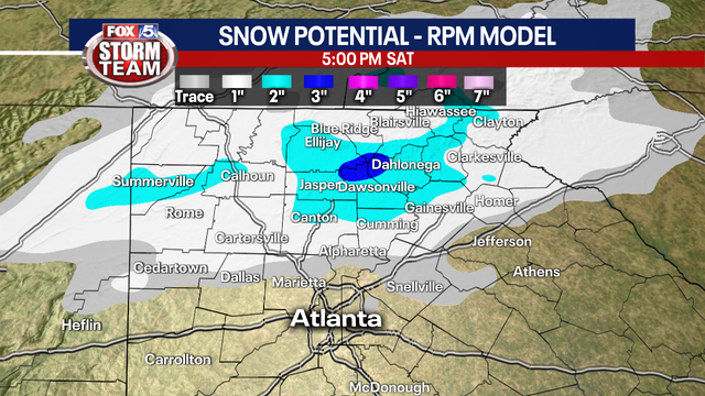 Winter Storm Warning for parts of north Georgia