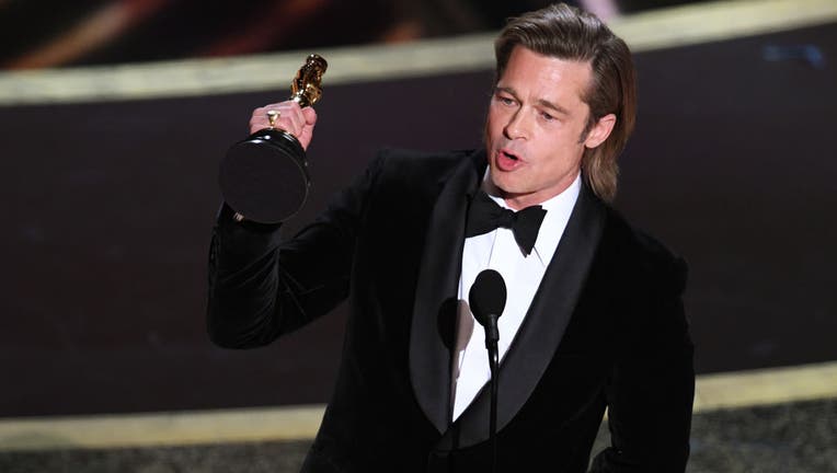 Brad Pitt accepts the Actor in a Supporting Role award for 'Once Upon a Time...in Hollywood' onstage during the 92nd Annual Academy Awards at Dolby Theatre on February 09, 2020 in Hollywood, California. (Photo by Kevin Winter/Getty Images)