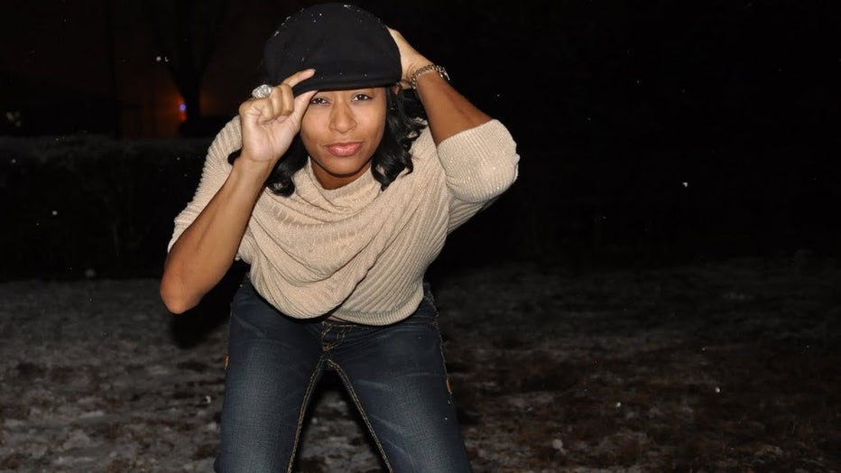 Keasha Draft poses in the snow.