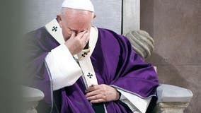 Coughing, Pope Francis tells pilgrims he is skipping retreat because of a cold