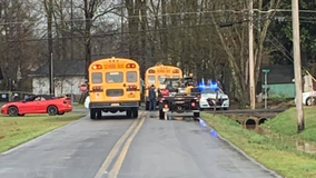 Driver arrested after traffic accident with school bus