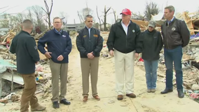 Trump surveys tornado damage, marvels at ‘tremendous heart’