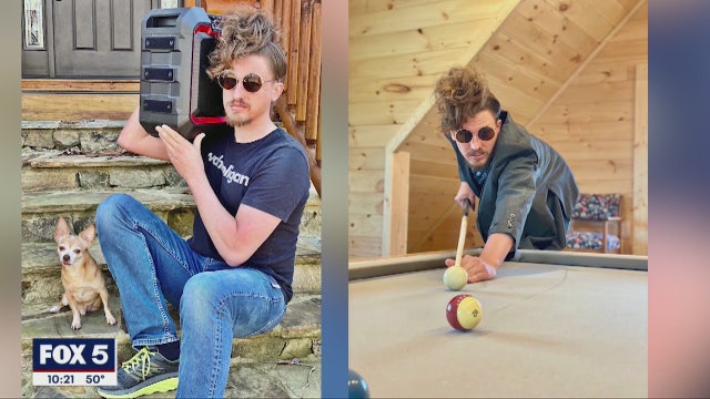Hairstylist styling boyfriend's hair everyday during quarantine