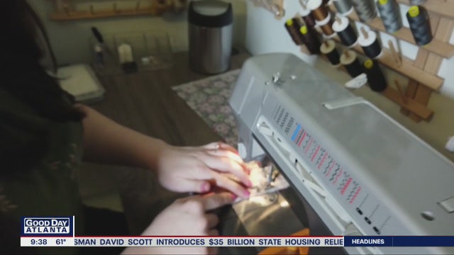 Alliance Theatre costume designers sew medical masks