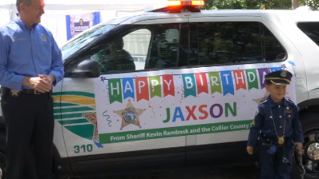 Deputies celebrate with boy after his cop-themed birthday party is cancelled
