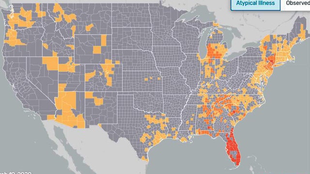 Map shows 'unusually elevated' levels of flu-like illness in Florida