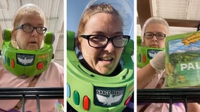 North Carolina woman wears 'Buzz Lightyear' helmet to grocery store