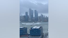 Navy ship Comfort sent to aid NYC hospitals departs Manhattan's west side