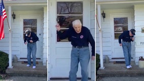 Quarantine 'can't stop the feeling' for this dancing World War II veteran