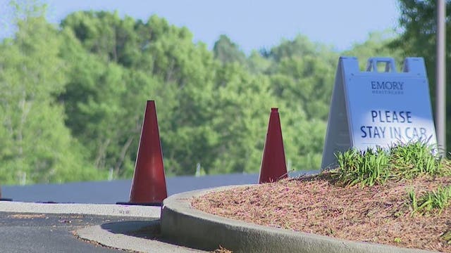 Emory Healthcare sets up drive-through site for those with appointments