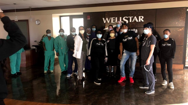 Hundreds of Atlanta Medical Center staffers served Easter dinner