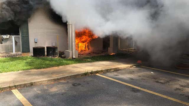 DeKalb County firefighters battle blaze at apartment complex