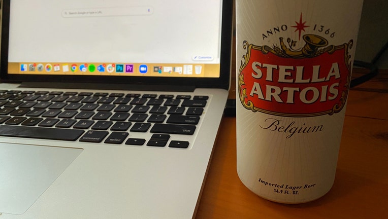 working from home drinking
