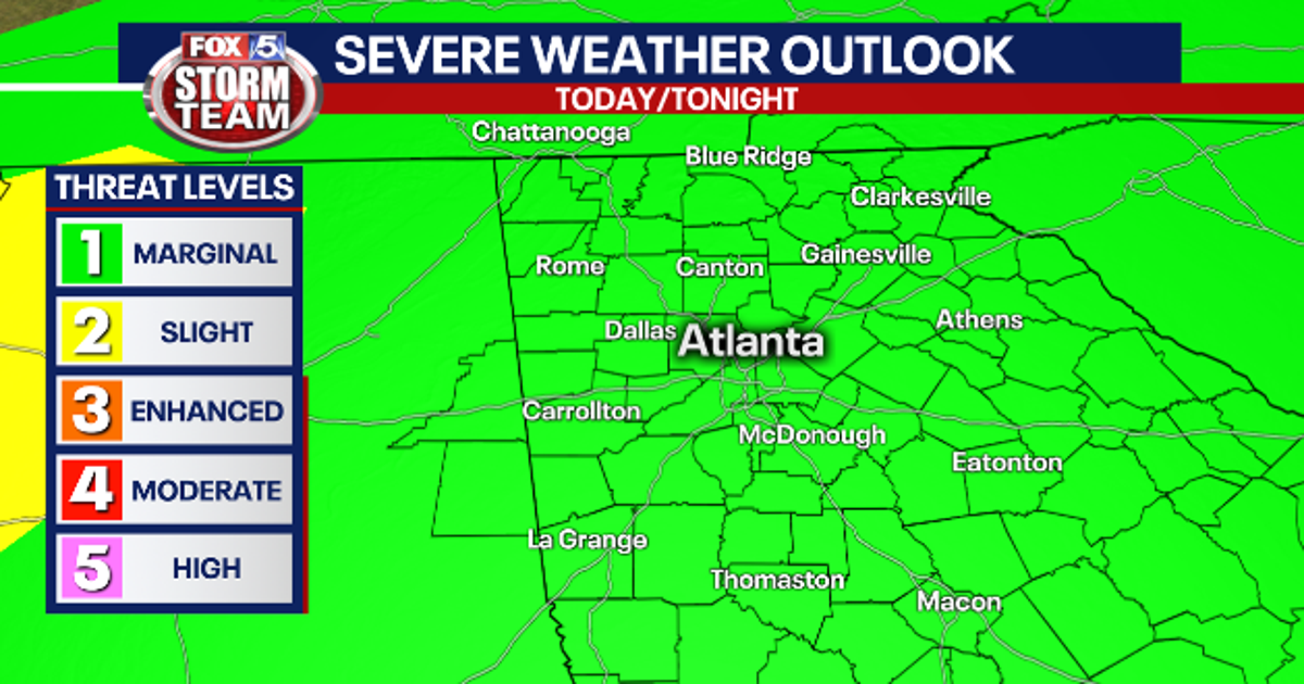 Strong to severe storms possible Thursday | FOX 5 Atlanta