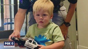 Sons of fallen Locust Grove officer receives replicas of his patrol car