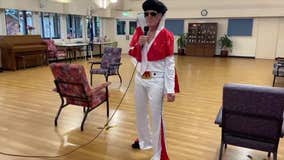 Elderly ‘Elvis’ performs to lighten mood at Australia retirement home