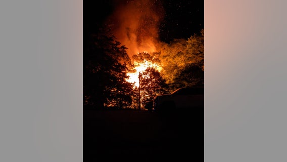 Firefighters battle large blaze at Carrollton home