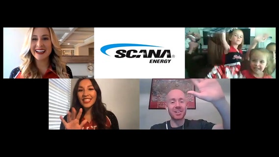 Falcons cheerleaders, mascot cheer up community with virtual calls