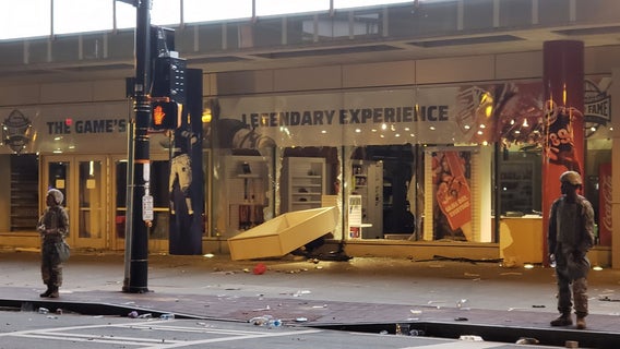 Destruction in the streets, Atlanta begins slow clean-up after Friday riots