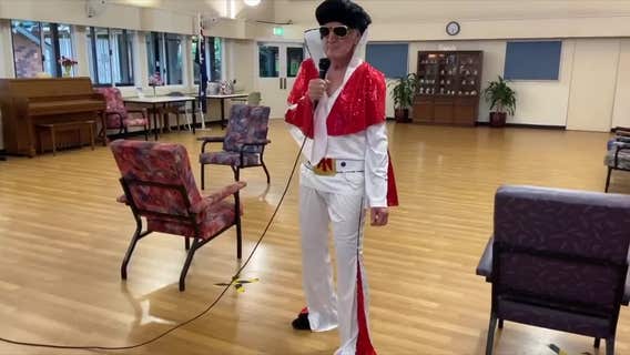 Elderly ‘Elvis’ performs to lighten mood at Australia retirement home