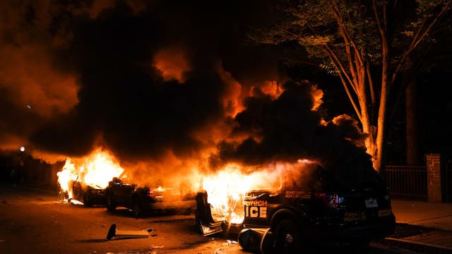 PHOTOS: Peaceful protest over death of George Floyd turns to night of violence in Atlanta