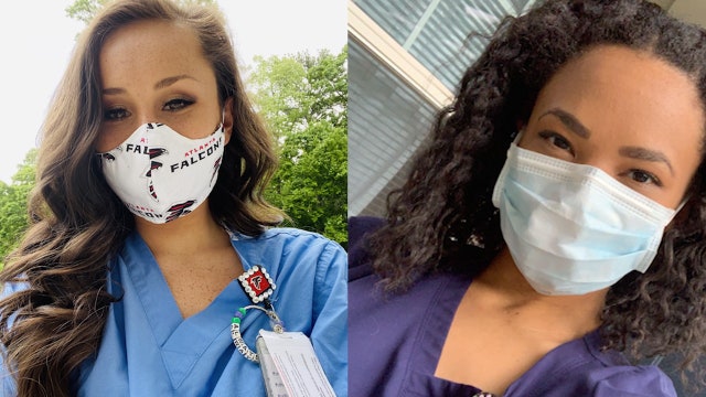 Falcons cheerleaders helping on the front lines as healthcare workers