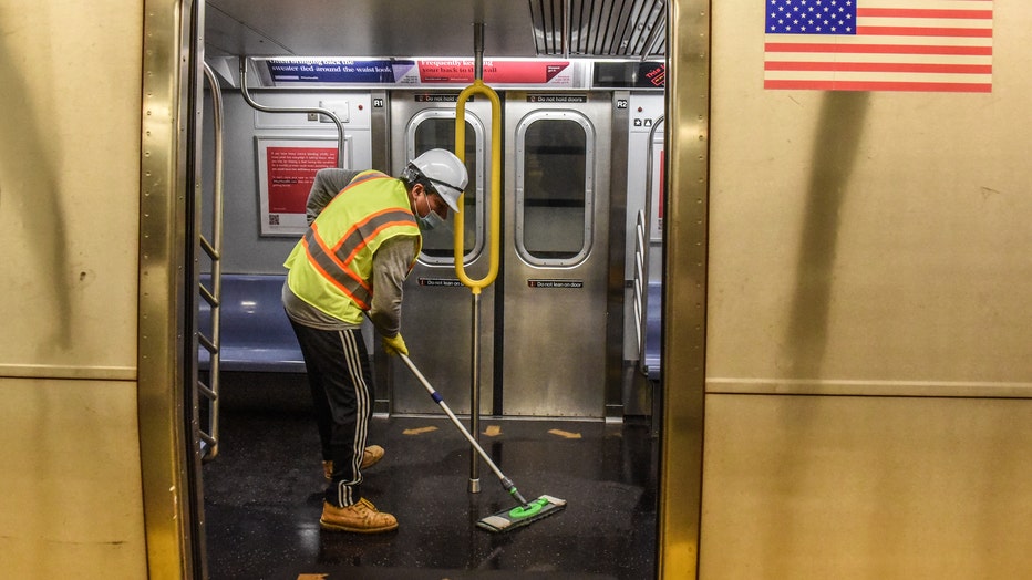 New York City Disinfects Subway Stations To Combat Coronavirus Pandemic