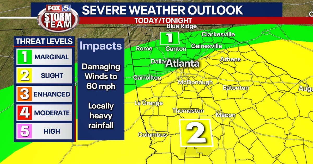 Strong to severe storms likely through this evening | FOX 5 Atlanta