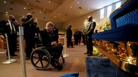 Texas Gov. Abbott pays respects at service for George Floyd