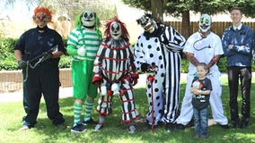 'Creepy' clowns help boy, 4, celebrate end of cancer treatment: 'It was the happiest I have seen him'