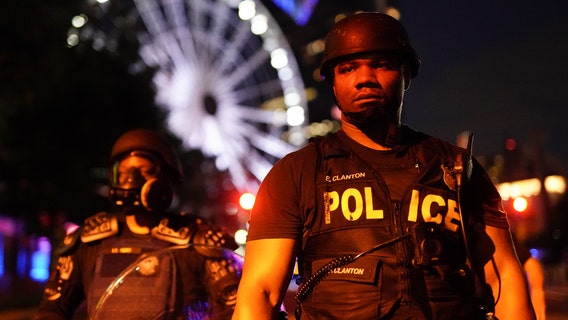 Rising tensions between demonstrators and police after 3 nights of protests in Atlanta