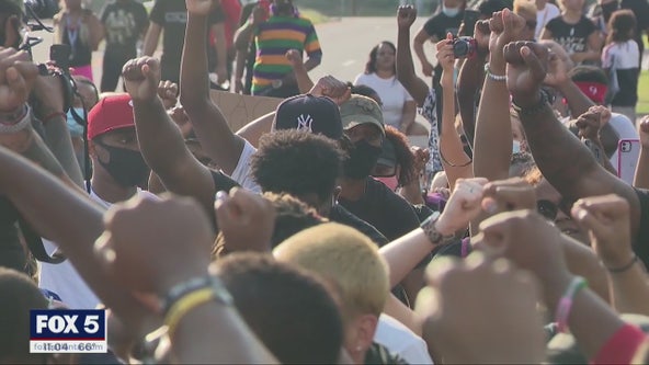 Crowds gather to protest the death of Rayshard Brooks