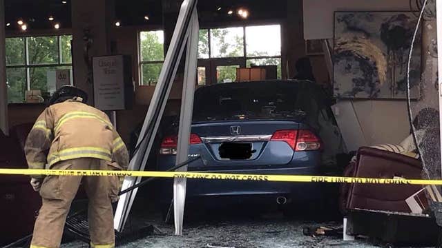 Police: No injuries after driver accidentally crashes into Dunwoody furniture store