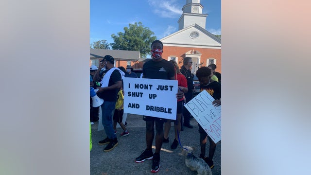 UGA basketball player won't 'just shut up and dribble'