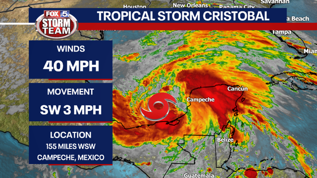 Cristobal forms, eyes Gulf Coast states