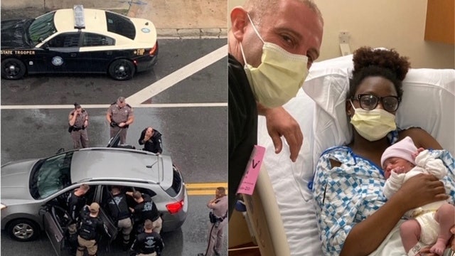 Florida troopers help deliver baby on side of road