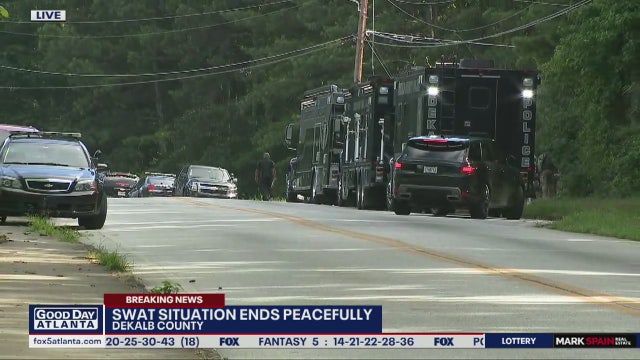 SWAT standoff ends peacefully in DeKalb County