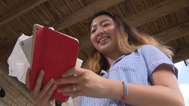 Emory University student collecting used smart devices to connect seniors with telehealth