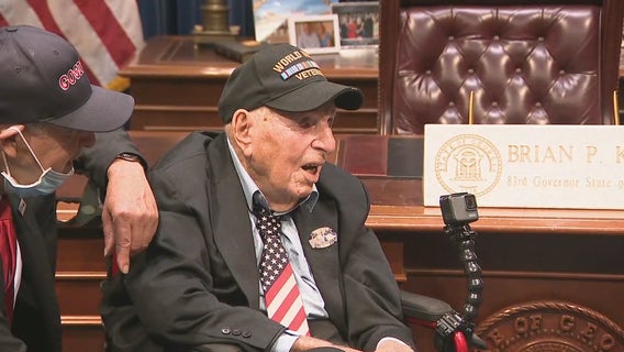 WWII veteran on quest to meet governor of each state stops in Georgia