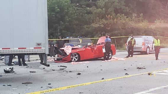 GSP: 1 dead, 1 seriously injured after car slides under tractor-trailer