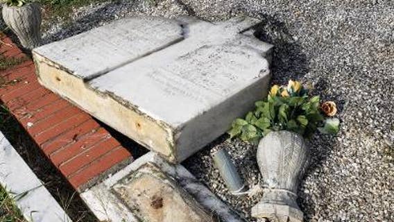 Cemetery and church damaged in Bartow County